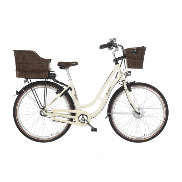 FISCHER City E-Bike CITA ER 1804, elfenbein glänzend, 28 Zoll, RH 48 cm, 317 Wh