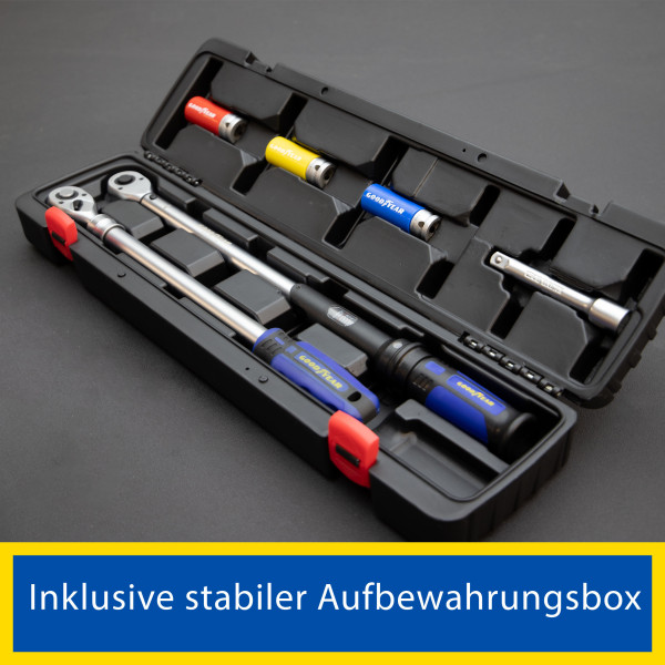 GOODYEAR Radwechsel-Set 6 tlg. Drehmomentschlüssel Umschaltknarre Steckschlüssel