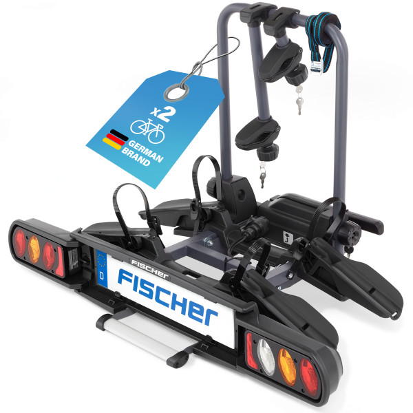 Kupplungs Fahrradträger FISCHER ProlineEvo2 Heckträger für 2 Fahrräder E-Bikes