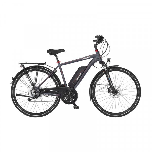 FISCHER Herren Trekking E-Bike VIATOR ETH 2222 - Restposten anthrazit matt, 28 Zoll, RH 50 cm, 557 W