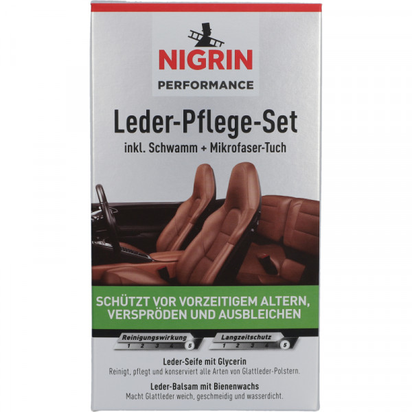 NIGRIN Performance Leder-Pflege-Set Seife&Bals.