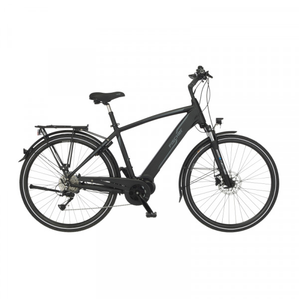 FISCHER Herren Trekking E-Bike VIATOR 4.1i, schwarz matt, 28 Zoll, RH 50 cm , 504 Wh