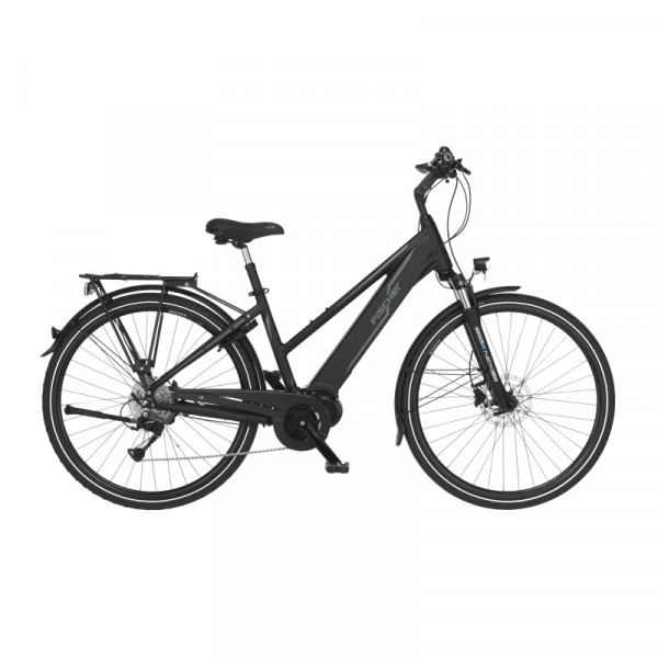 FISCHER Damen Trekking E-Bike VIATOR 4.0i - schwarz matt, 28 Zoll, RH 44 cm, 418 Wh (Generalüberholt