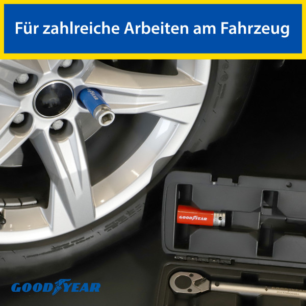 GOODYEAR Radwechsel-Set 6 tlg. Drehmomentschlüssel Umschaltknarre Steckschlüssel