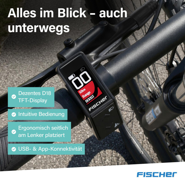 FISCHER MTB E-Bike MONTIS 2.2 ACTIVE Piniengrün matt, 29 Zoll, RH 49 cm, 688 Wh