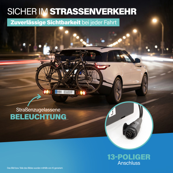Kupplungs Fahrradträger FISCHER ProlineEvo2 Heckträger für 2 Fahrräder E-Bikes